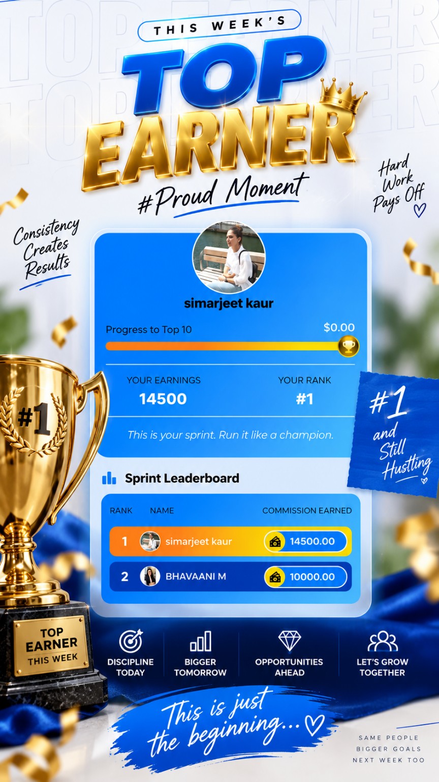 Top earner achievement graphic